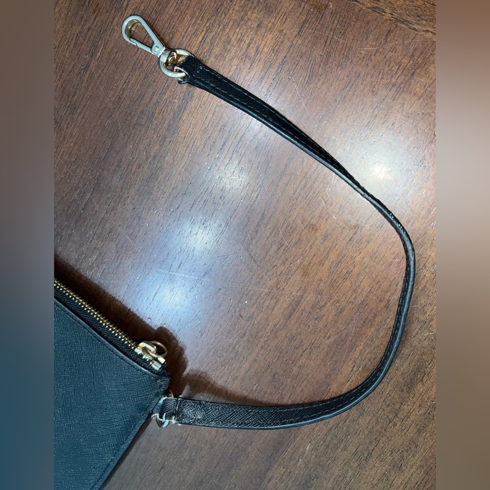 Michael Kors Jet Set Leather Black & Gold Studded Small Wristlet Wallet Clutch 🖤 - Picture 5 of 13